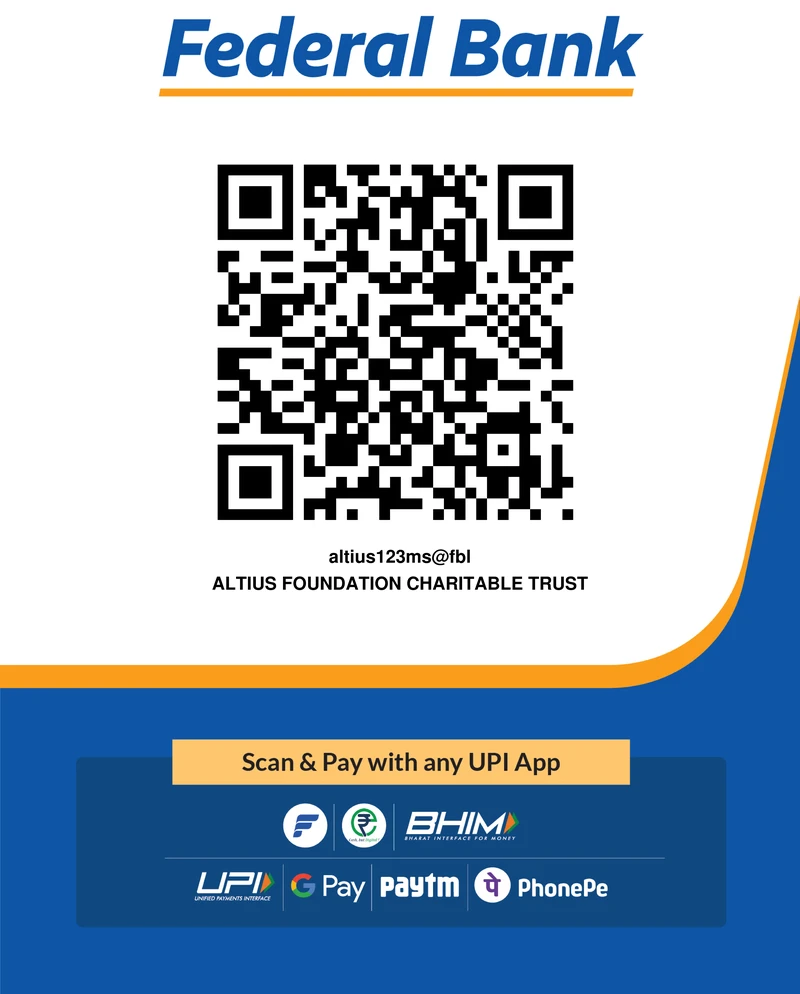 Federal Bank UPI QR Code - Altius Foundation Charitable Trust